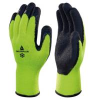 Guanti da lavoro Apollon Winter - acrilico felpato - palmo in schiuma di lattice - taglia 10 - giallo fluo-nero - Deltaplus - VV735JA10 - 3295249178284 - DMwebShop