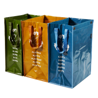 Set Ricicla Bag - 3 contenitori - misure assortite - verde-ocra-blu - Perfetto - 0468D - 8000957046849 - DMwebShop