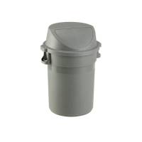 Bidone Maxipush - Ø 55,5 cm - altezza 78 cm - PPL - 80 lt - grigio - Medial International - 114125 - 8033433777302 - DMwebShop
