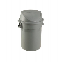 Bidone Maxipush - Ø 55,5 cm - altezza 78 cm - PPL - 80 lt - grigio - Medial International - 114125 - 8033433777302 - DMwebShop