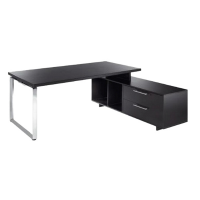Scrivania Manager Prestige Metal - 180 x 90 x 74 cm - con mobile servizio reversibile - nero venato - Artexport - 901RIT/M-8 - DMwebShop