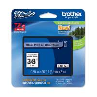 Nastro - Nero-Trasparente - TZ121 - 9 mm x 8 mt - Brother - TZE-121 - 4977766684781 - DMwebShop