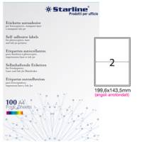 Etichette adesive in carta angoli arrotondati permanenti 199,6 x 143,5 mm - 1766