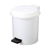 Pattumiera a pedale Ruf PPL 6 lt diametro 22,5 cm altezza 26,5 cm bianco Medial 906106 - 8848