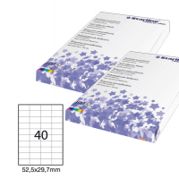Etichetta adesiva - permanente - 52,5 x 29,7 mm - 40 etichette per foglio - bianco - conf. 100 fogli A4 - Starline - X210ODC559 - 8025133013682 - DMwebShop