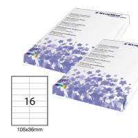 Etichetta adesiva - permanente - 105 x 36 mm - 16 etichette per foglio - bianco - conf. 100 fogli A4 - Starline - X210ODC501 - 8025133013767 - DMwebShop