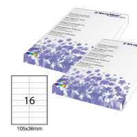 Etichetta adesiva - permanente - 105 x 36 mm - 16 etichette per foglio - bianco - conf. 100 fogli A4 - Starline - X210ODC501 - 8025133013767 - DMwebShop