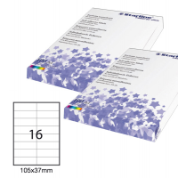 Etichetta adesiva - permanente - 105 x 37 mm - 16 etichette per foglio - bianco - conf. 100 fogli A4 - Starline - X210ODC511 - 8025133013774 - DMwebShop