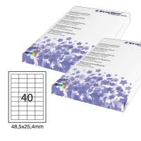 Etichetta adesiva - in carta - permanente - 48,5 x 25,4 mm - 40 etichette per foglio - bianco - conf. 100 fogli A4 - Starline - X210ODC553 - 8025133024459 - DMwebShop