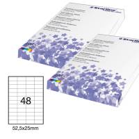 Etichetta adesiva - in carta - permanente - 52,5 x 25 mm - 48 etichette per foglio - bianco - conf. 100 fogli A4 - Starline - X210ODC556 - 8025133024473 - DMwebShop