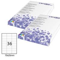 Etichetta adesiva - in carta - permanente - 70 x 25 mm - 36 etichette per foglio - bianco - conf. 100 fogli A4 - Starline - X210ODC506 - 8025133024510 - DMwebShop