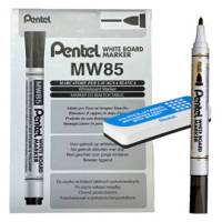 Marcatore white board MW85 - nero Bundle 12 pezzi + cancellino magnetico - Pentel - 0022480 - 8006935224803 - DMwebShop