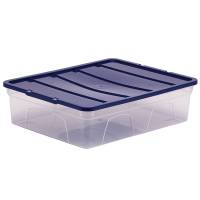 Contenitore multiuso 32 x 40 x 11 cm - 12 lt - PP - con coperchio blu - trasparente - Fellowes - Bankers Box - 100135769 - 43859804832 - DMwebShop