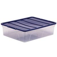 Contenitore multiuso 32 x 40 x 11 cm - 12 lt - PP - con coperchio blu - trasparente - Fellowes - Bankers Box - 100135769 - 43859804832 - DMwebShop