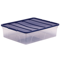 Contenitore multiuso 32 x 40 x 11 cm - 12 lt - PP - con coperchio blu - trasparente - Fellowes - Bankers Box - 100135769 - 43859804832 - DMwebShop