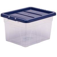 Contenitore multiuso 37 x 40 x 24,5 cm - 22 lt - PP - con coperchio blu - trasparente - Fellowes - Bankers Box - 100135771 - 43859804849 - DMwebShop