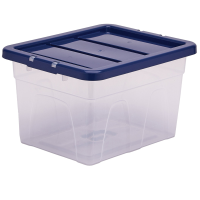 Contenitore multiuso 37 x 40 x 24,5 cm - 22 lt - PP - con coperchio blu - trasparente - Fellowes - Bankers Box - 100135771 - 43859804849 - DMwebShop