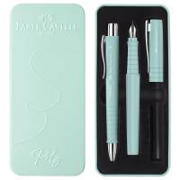Set stilo B Poly Pen + sfera Poly Ball - punta 0,7 mm - fusto caribic blue - Faber Castell - 241053 - 4005402410538 - DMwebShop
