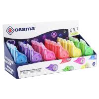 Correttore a nastro 20 metri - 5 mm x 20 mt - involucro colori assortiti Neon - conf. 36 pezzi - Osama - OW 84045054 - 8059484045030 - DMwebShop