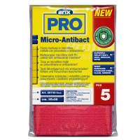Panno multiuso Micro-Antibact - 35 x 38 cm - rosa - conf. 5 pezzi - Arix - 3 28733 - 8008990287335 - DMwebShop