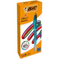 Penna sfera a scatto 4 Colori Smooth - 1 mm - fusto verde acqua - conf. 12 pezzi - 524092 - 3086123763227 - DMwebShop