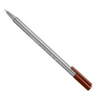 Penna Fineliner triplus - tratto 0,30 mm - marrone Van Dyke - conf. 10 pezzi - Staedtler - 334-76 - 4007817334379 - DMwebShop