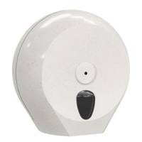 Dispenser per carta igienica Mini Jumbo plus Woodplastic - 273 x 128 x 270 mm - rotolo diametro 23 cm - bianco - Mar Plast - A756N1WD - 8020090107658 - DMwebShop
