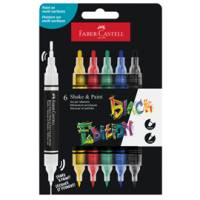 Marcatori Shake Paint colori assoriti basic conf 6 pz Faber Castell 285507 - 1368