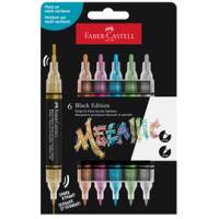 Marcatori Shake Paint colori assoriti metallic confezione 6 pz Faber Castell 285517 - 1373