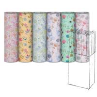 Rotolo carta regalo riciclata Fiori di campo 70cmx200m fantasie assortite - 1228