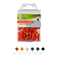 Spilli cartografici a sfera - rosso - scatola 100 pezzi - Lebez - 266-R - 8007509002667 - DMwebShop
