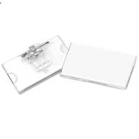 Portabadge con clip e spilla - 6,5 x 3 cm - conf. 24 pezzi - Lebez 31-080 - 31-080-B - 8007509310809 - DMwebShop