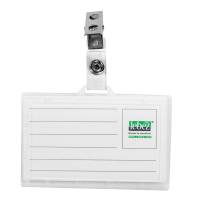 Portabadge con clip - PVC semirigido - 9 x 5,6 cm - conf. 50 pezzi - Lebez - 31-070-B - 26173A - DMwebShop