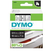 Nastro D1 458000 - 19 mm x 7 mt - nero-trasparente - Dymo - S0720820 - 5411313452106 - DMwebShop