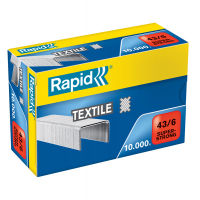 Punti Super Strong Textile - 43/6 - acciaio zincato per tessuti - conf. 10000 pezzi - Rapid - 24872200 - 7313468722005 - DMwebShop