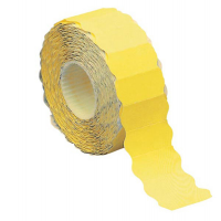 Etichetta a onda - permanente - 26 x 12 mm - giallo fluo - rotolo da 1500 etichette - Markin - 3502612GI - 8007047004574 - DMwebShop