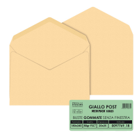 Busta GIALLO POSTALE gommata gialla carta riciclata FSC - 180 x 240 mm - 80 gr - conf. 25 pezzi - Pigna - 009776918 - 8005235016811 - DMwebShop