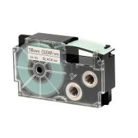Nastro - 18 mm x 8 mt - Nero-Trasparente - Casio - XR-18X1-W-DJ - 4971850117537 - DMwebShop