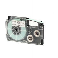 Nastro - 6 mm x 8 mt - nero-bianco - Casio - XR-6WE1-W-DJ - 4971850120469 - DMwebShop