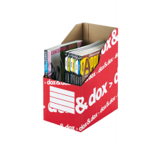Portariviste - 17 x 35 x 25 cm - bianco-rosso - Rexel - conf. 12 pezzi - Dox - 1600176 - 8004389079604 - DMwebShop