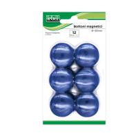 Bottoni magnetici - blu - Ø 40 mm - blister 12 pezzi - Lebez - MR-40-BL - 8007509000403 - DMwebShop