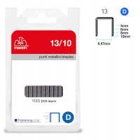 Punti zincati - 13/10 - 10 mm - metallo - conf. 1120 pezzi - Romeo Maestri - 1110507 - 8005231435081 - DMwebShop