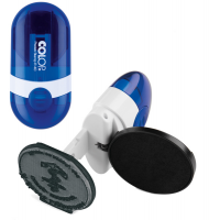 Timbro Pocket Stamp R40 - Ø 40 mm - 5 righe - autoinchiostrante - blu - Colop