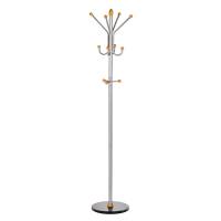 Appendiabiti - 11 pomelli - 185 x 40 cm - argento - Alco - U702804 - 4007735028046 - DMwebShop
