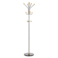Appendiabiti - 11 pomelli - 185 x 40 cm - argento - Alco - U702804 - 4007735028046 - DMwebShop
