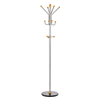 Appendiabiti - 11 pomelli - 185 x 40 cm - argento - Alco - U702804 - 4007735028046 - DMwebShop