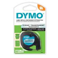 Nastro Letratag 122670 - 12 mm x 4mt - plastica - trasparente - Dymo - S0721530 - 5411313122672 - DMwebShop