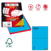Etichetta adesiva C509 - permanente - 210 x 148,5 mm - 2 etichette per foglio - blu - scatola 100 fogli A4 - Markin - X210C509BL - 8007047923929 - DMwebShop