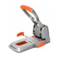 Perforatore HDC150 - massimo 150 fogli - 2 fori - passo 8 cm - grigio-arancio - Rapid - 23000600 - 7313460006004 - DMwebShop
