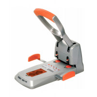 Perforatore HDC150 - massimo 150 fogli - 2 fori - passo 8 cm - grigio-arancio - Rapid 23000600